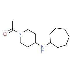 ChemSpider 2D Image | 1-[4-(Cycloheptylamino)-1-piperidinyl]ethanone | C14H26N2O