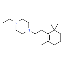ChemSpider 2D Image | 1-Ethyl-4-[2-(2,6,6-trimethyl-1-cyclohexen-1-yl)ethyl]piperazine | C17H32N2