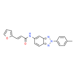 ChemSpider 2D Image | (2E)-3-(2-Furyl)-N-[2-(4-methylphenyl)-2H-benzotriazol-5-yl]acrylamide | C20H16N4O2