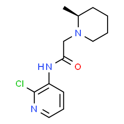 ChemSpider 2D Image | N-(2-Chloro-3-pyridinyl)-2-[(2S)-2-methyl-1-piperidinyl]acetamide | C13H18ClN3O