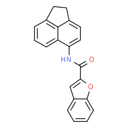 ChemSpider 2D Image | N-(1,2-Dihydro-5-acenaphthylenyl)-1-benzofuran-2-carboxamide | C21H15NO2