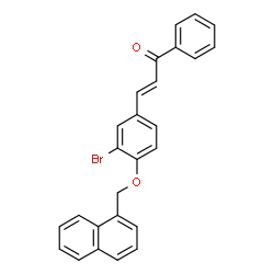 ChemSpider 2D Image | (2E)-3-[3-Bromo-4-(1-naphthylmethoxy)phenyl]-1-phenyl-2-propen-1-one | C26H19BrO2