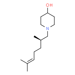 ChemSpider 2D Image | 1-[(2R)-2,6-Dimethyl-5-hepten-1-yl]-4-piperidinol | C14H27NO