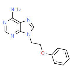 ChemSpider 2D Image | 9-(2-Phenoxyethyl)-9H-purin-6-amine | C13H13N5O