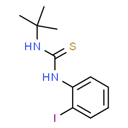 ChemSpider 2D Image | 1-(2-Iodophenyl)-3-(2-methyl-2-propanyl)thiourea | C11H15IN2S