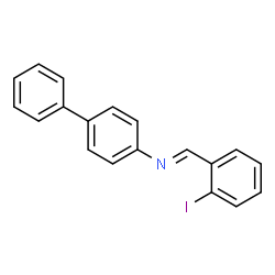 ChemSpider 2D Image | (E)-N-(4-Biphenylyl)-1-(2-iodophenyl)methanimine | C19H14IN