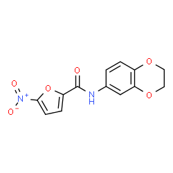 ChemSpider 2D Image | N-(2,3-Dihydro-1,4-benzodioxin-6-yl)-5-nitro-2-furamide | C13H10N2O6