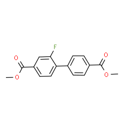 ChemSpider 2D Image | Dimethyl 2-fluoro-4,4'-biphenyldicarboxylate | C16H13FO4