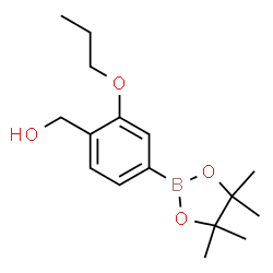 ChemSpider 2D Image | [2-Propoxy-4-(4,4,5,5-tetramethyl-1,3,2-dioxaborolan-2-yl)phenyl]methanol | C16H25BO4