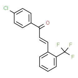 ChemSpider 2D Image | (2E)-1-(4-Chlorophenyl)-3-[2-(trifluoromethyl)phenyl]-2-propen-1-one | C16H10ClF3O