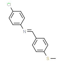 ChemSpider 2D Image | (4-Chloro-phenyl)-(4-methylsulfanyl-benzylidene)-amine | C14H12ClNS