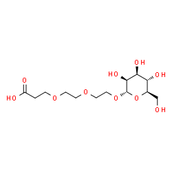 ChemSpider 2D Image | 3-{2-[2-(alpha-D-Mannopyranosyloxy)ethoxy]ethoxy}propanoic acid | C13H24O10