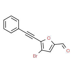 ChemSpider 2D Image | 4-Bromo-5-(phenylethynyl)-2-furaldehyde | C13H7BrO2