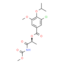 ChemSpider 2D Image | (2S)-1-[(Methoxycarbonyl)amino]-1-oxo-2-propanyl 3-chloro-4-isopropoxy-5-methoxybenzoate | C16H20ClNO7