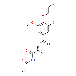 ChemSpider 2D Image | (2S)-1-[(Methoxycarbonyl)amino]-1-oxo-2-propanyl 3-chloro-5-methoxy-4-propoxybenzoate | C16H20ClNO7