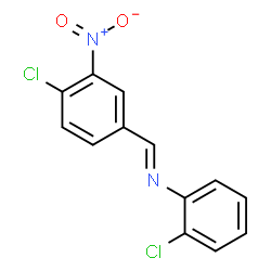 ChemSpider 2D Image | 2-chloro-n-[(e)-(4-chloro-3-nitrophenyl)methylene]aniline | C13H8Cl2N2O2