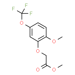 ChemSpider 2D Image | Methyl [2-methoxy-5-(trifluoromethoxy)phenoxy]acetate | C11H11F3O5