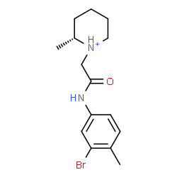 ChemSpider 2D Image | (2R)-1-{2-[(3-Bromo-4-methylphenyl)amino]-2-oxoethyl}-2-methylpiperidinium | C15H22BrN2O