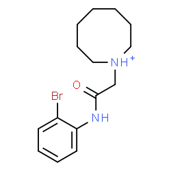 ChemSpider 2D Image | 1-{2-[(2-Bromophenyl)amino]-2-oxoethyl}azocanium | C15H22BrN2O