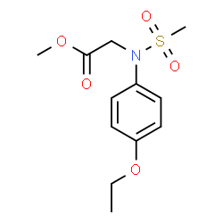 ChemSpider 2D Image | Methyl N-(4-ethoxyphenyl)-N-(methylsulfonyl)glycinate | C12H17NO5S