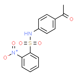 ChemSpider 2D Image | N-(4-Acetylphenyl)-2-nitrobenzenesulfonamide | C14H12N2O5S