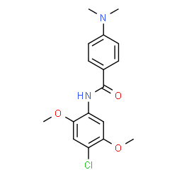 ChemSpider 2D Image | N-(4-Chloro-2,5-dimethoxyphenyl)-4-(dimethylamino)benzamide | C17H19ClN2O3