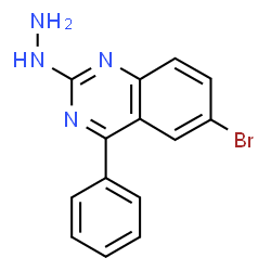 ChemSpider 2D Image | 6-Bromo-2-hydrazino-4-phenylquinazoline | C14H11BrN4