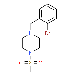 ChemSpider 2D Image | 1-(2-Bromobenzyl)-4-(methylsulfonyl)piperazine | C12H17BrN2O2S