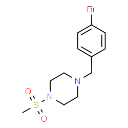 ChemSpider 2D Image | 1-(4-Bromobenzyl)-4-(methylsulfonyl)piperazine | C12H17BrN2O2S