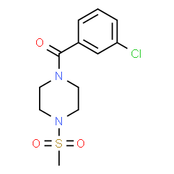 ChemSpider 2D Image | (3-Chlorophenyl)[4-(methylsulfonyl)-1-piperazinyl]methanone | C12H15ClN2O3S
