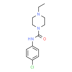 ChemSpider 2D Image | N-(4-Chlorophenyl)-4-ethyl-1-piperazinecarboxamide | C13H18ClN3O