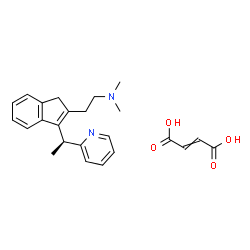 ChemSpider 2D Image | N,N-Dimethyl-2-{3-[(1S)-1-(2-pyridinyl)ethyl]-1H-inden-2-yl}ethanamine (2E)-2-butenedioate (1:1) | C24H28N2O4