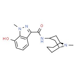 ChemSpider 2D Image | 7-Hydroxy-1-methyl-N-[(1R,5S)-9-methyl-9-azabicyclo[3.3.1]non-3-yl]-1H-indazole-3-carboxamide | C18H24N4O2