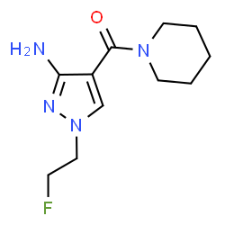 ChemSpider 2D Image | [3-Amino-1-(2-fluoroethyl)-1H-pyrazol-4-yl](1-piperidinyl)methanone | C11H17FN4O