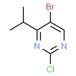 ChemSpider 2D Image | 5-Bromo-2-chloro-4-isopropylpyrimidine | C7H8BrClN2