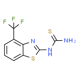 ChemSpider 2D Image | 1-[4-(Trifluoromethyl)-1,3-benzothiazol-2-yl]thiourea | C9H6F3N3S2
