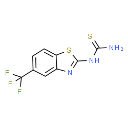 ChemSpider 2D Image | 1-[5-(Trifluoromethyl)-1,3-benzothiazol-2-yl]thiourea | C9H6F3N3S2