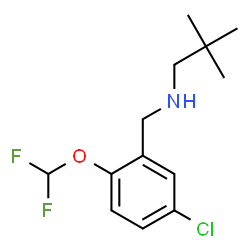 ChemSpider 2D Image | N-[5-Chloro-2-(difluoromethoxy)benzyl]-2,2-dimethyl-1-propanamine | C13H18ClF2NO