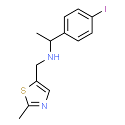 ChemSpider 2D Image | 1-(4-Iodophenyl)-N-[(2-methyl-1,3-thiazol-5-yl)methyl]ethanamine | C13H15IN2S