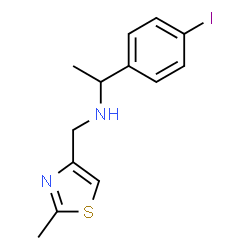 ChemSpider 2D Image | 1-(4-Iodophenyl)-N-[(2-methyl-1,3-thiazol-4-yl)methyl]ethanamine | C13H15IN2S