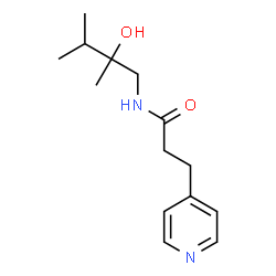 ChemSpider 2D Image | N-(2-Hydroxy-2,3-dimethylbutyl)-3-(4-pyridinyl)propanamide | C14H22N2O2