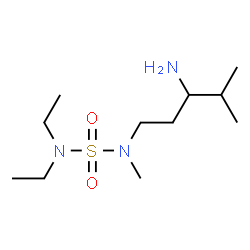 ChemSpider 2D Image | N-(3-Amino-4-methylpentyl)-N',N'-diethyl-N-methylsulfuric diamide | C11H27N3O2S