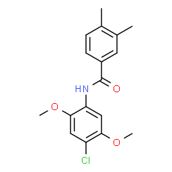 ChemSpider 2D Image | N-(4-Chloro-2,5-dimethoxyphenyl)-3,4-dimethylbenzamide | C17H18ClNO3