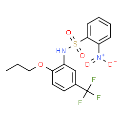 ChemSpider 2D Image | 2-Nitro-N-[2-propoxy-5-(trifluoromethyl)phenyl]benzenesulfonamide | C16H15F3N2O5S