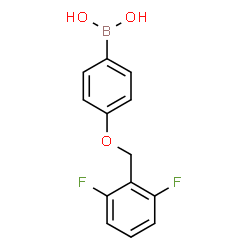 ChemSpider 2D Image | {4-[(2,6-Difluorobenzyl)oxy]phenyl}boronic acid | C13H11BF2O3