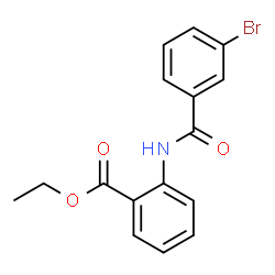ChemSpider 2D Image | Ethyl 2-[(3-bromobenzoyl)amino]benzoate | C16H14BrNO3