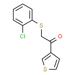 ChemSpider 2D Image | 2-[(2-Chlorophenyl)sulfanyl]-1-(3-thienyl)ethanone | C12H9ClOS2
