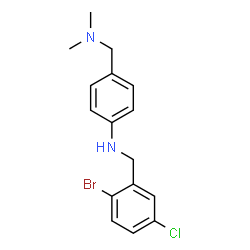 ChemSpider 2D Image | N-(2-Bromo-5-chlorobenzyl)-4-[(dimethylamino)methyl]aniline | C16H18BrClN2