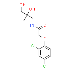 ChemSpider 2D Image | 2-(2,4-Dichlorophenoxy)-N-(2,3-dihydroxy-2-methylpropyl)acetamide | C12H15Cl2NO4
