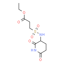ChemSpider 2D Image | Ethyl 3-[(2,6-dioxo-3-piperidinyl)sulfamoyl]propanoate | C10H16N2O6S